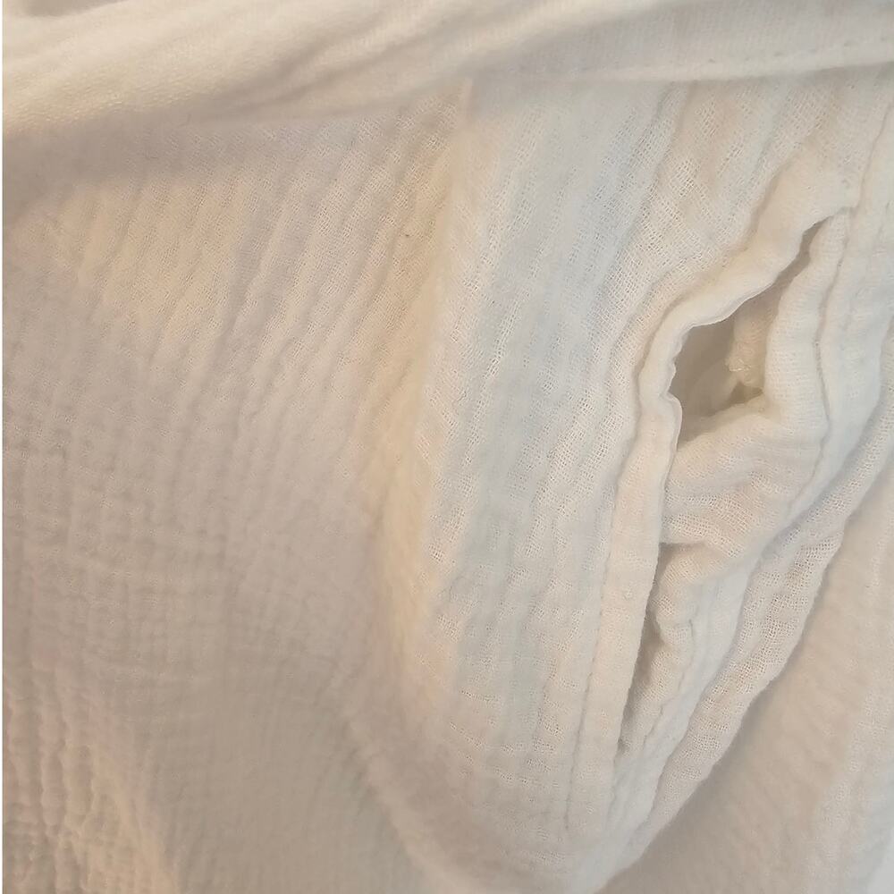 Weatherproof Vintage White Cotton Gauze Casual Lagonlook Dress - Picture 7 of 9